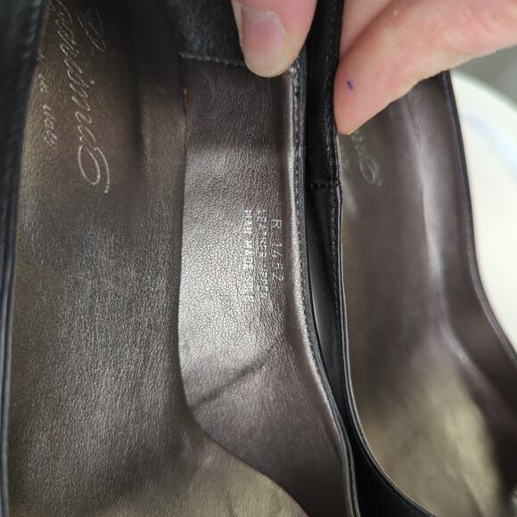 Carisma Black Leather Pumps Heels Platform Fur Poof Pom Women's‎ Size 9.5 - Picture 8 of 8